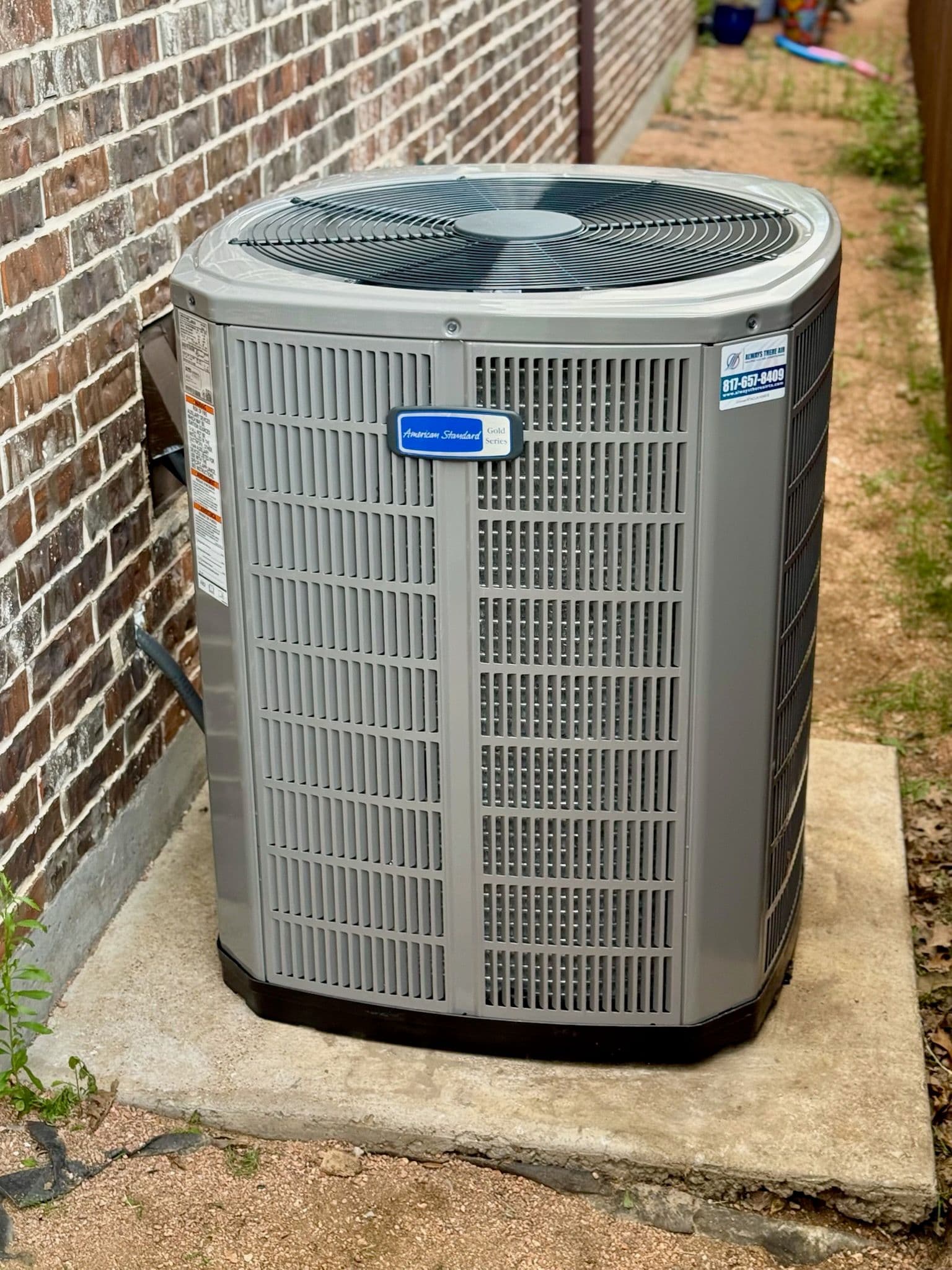 Efficient American Standard AC Installation image